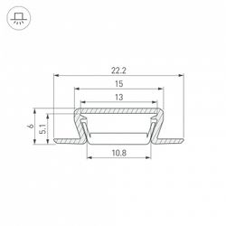 Профиль встраиваемый Arlight MIC 040719