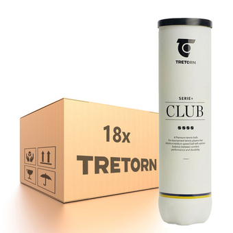Упаковка теннисных мячей Tretorn Serie+ Club (white can) - 18 x 4B