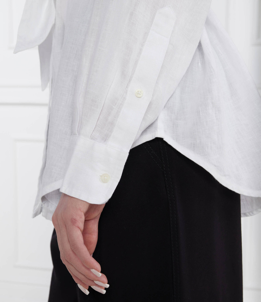 Льняная рубашка LAUREN RALPH LAUREN - белый(200786629)