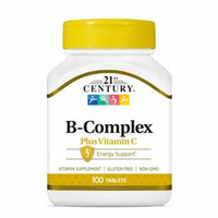 21st Century, B-Complex Plus Vitamin C, 100 Tablets | Комплекс B плюс витамин С