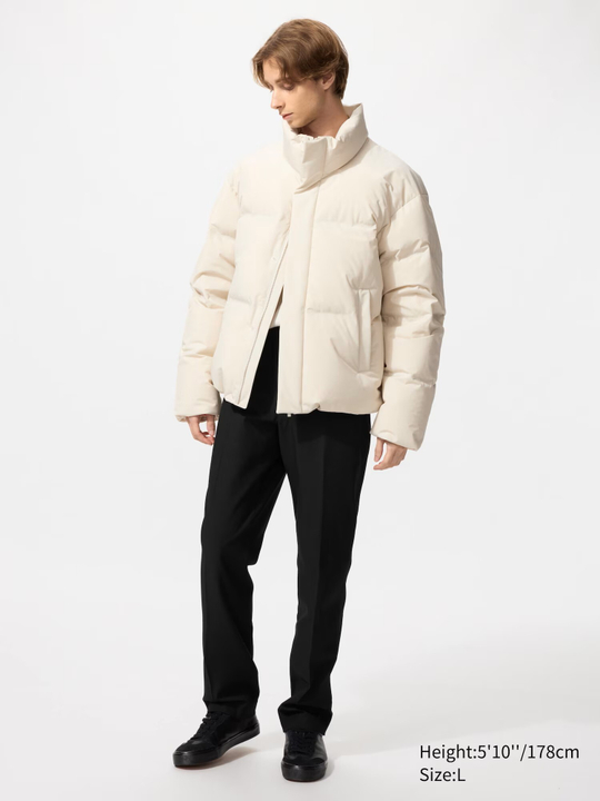 UNIQLO ШЕРСТЯНЫЕ БРЮКИ ДЛИНОЙ ДО ЩИКОЛОТКИ, ЧЕРНЫЙ