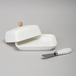 МАСЛЕНКА LEFARD "FLOWERS STORY" С ДЕР. КНОПКОЙ, НОЖОМ ДЛЯ МАСЛА 16,5*12,5*8 СМ