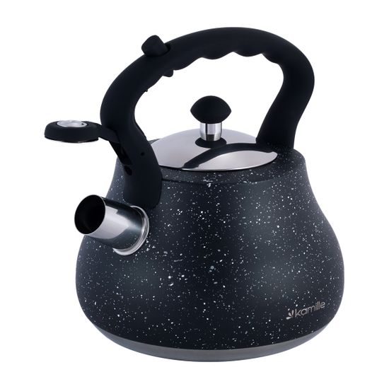 Чайник 2,7 л. из нержавеющей стали со свистком Kamille KM-1091 с мраморным покрытием