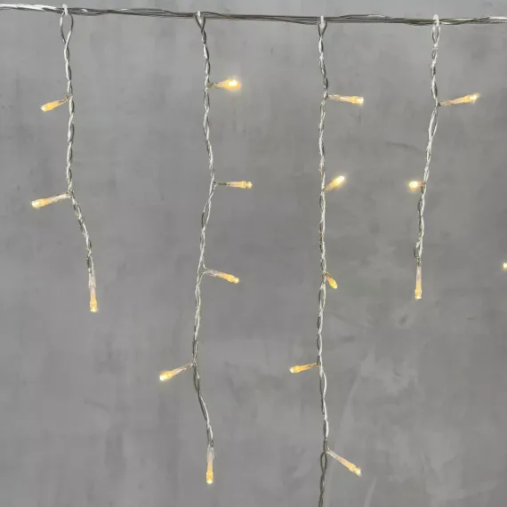 Гирлянда Бахрома 3,1*0,5 м., 24В., 150 тепло-белых LED ламп, провод прозрачный ПВХ, IP54, LTC (PIL150-10-1WW)