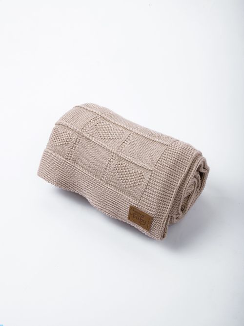 Плед вязаный хлопковый 