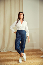 22057 Блузка женская  (белый принт)