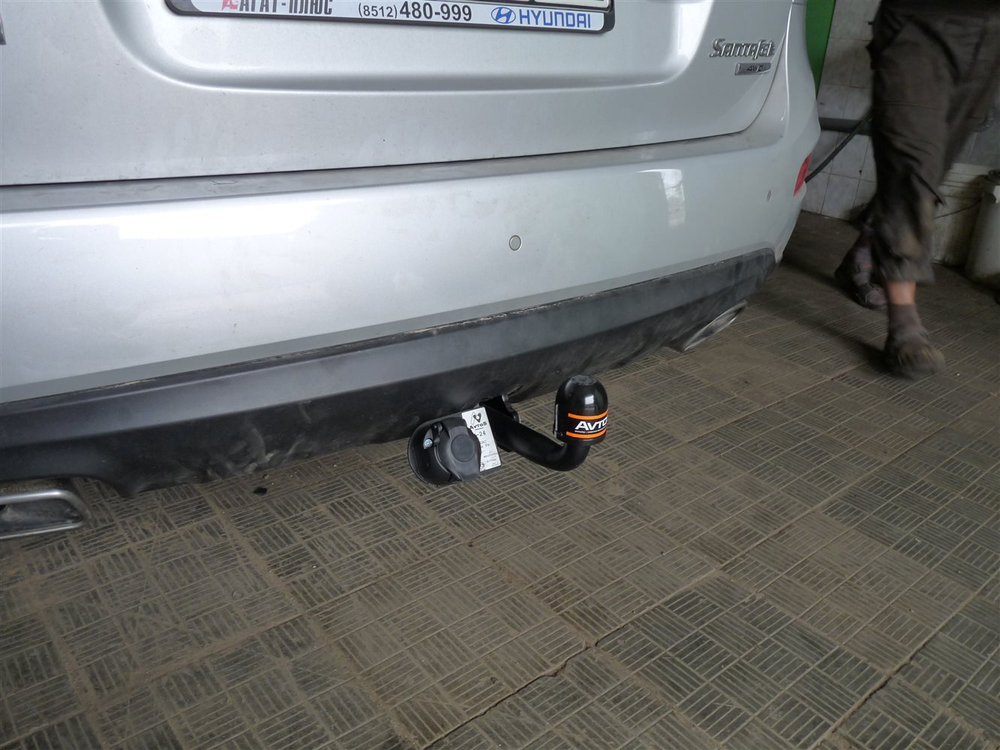 Фаркоп для Hyundai Santa Fe SUV 2006-2012гг. (без электрики) (паспорт и сертификат) AvtoS.HY24