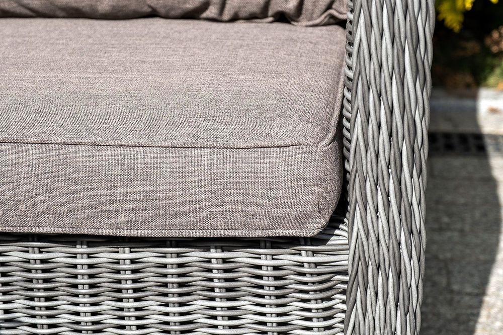 "Гляссе" диван трехместный из искусственного ротанга, цвет графит