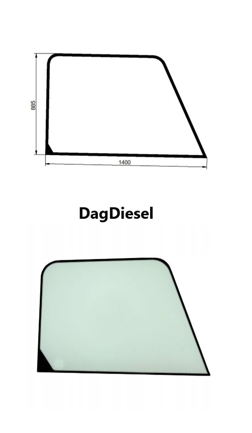 Стекло кабины правое JCB 332/F7867