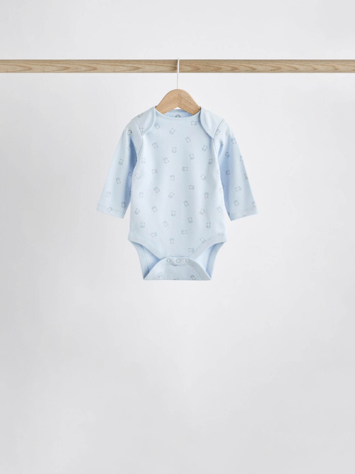 Боди с длинным рукавом для малышей Next K79-653, 7 шт., Белый, Голубой