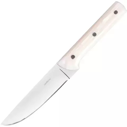 Нож для стейка сталь нерж.,каучук натур. ,L=25см белый