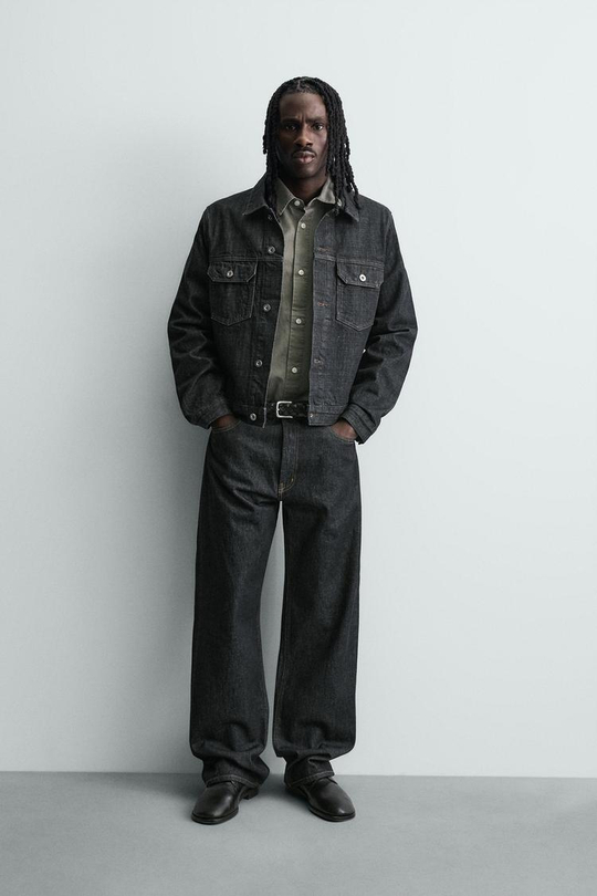 ZARA ДЖИНСЫ СВОБОДНОГО КРОЯ, ИНДИГО