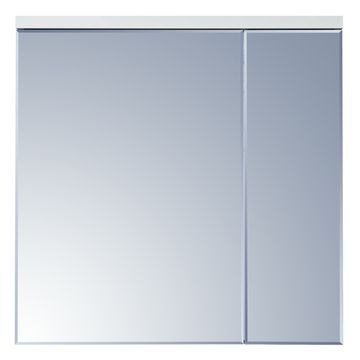 Шкаф с зеркалом в ванную навесной AQUATON Брук 80 Белый 1A200602BC010