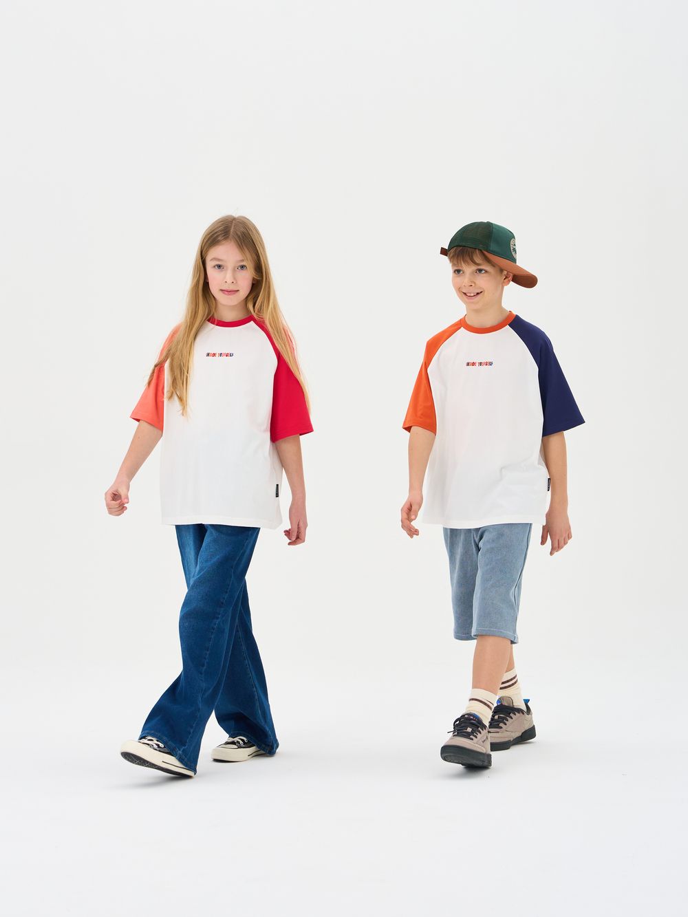 Футболка Колор блок "Молоко/Фуксия" 7+