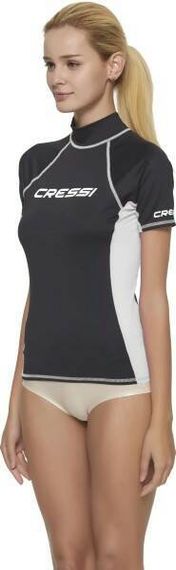 Гидрофутболка-рашгард Cressi Lady с коротким рукавом черная