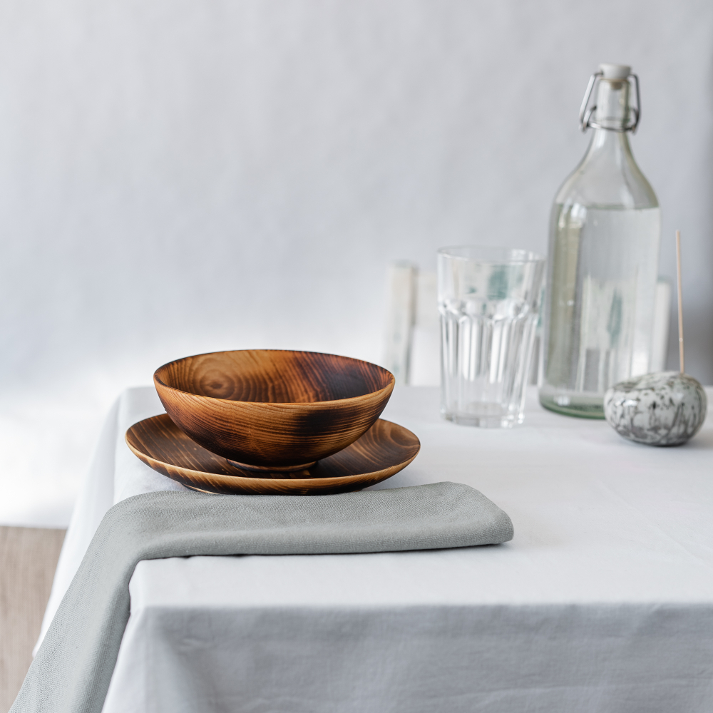 Набор деревянных тарелок Art of Siberia серии Лотос из сибирского кедра TN54