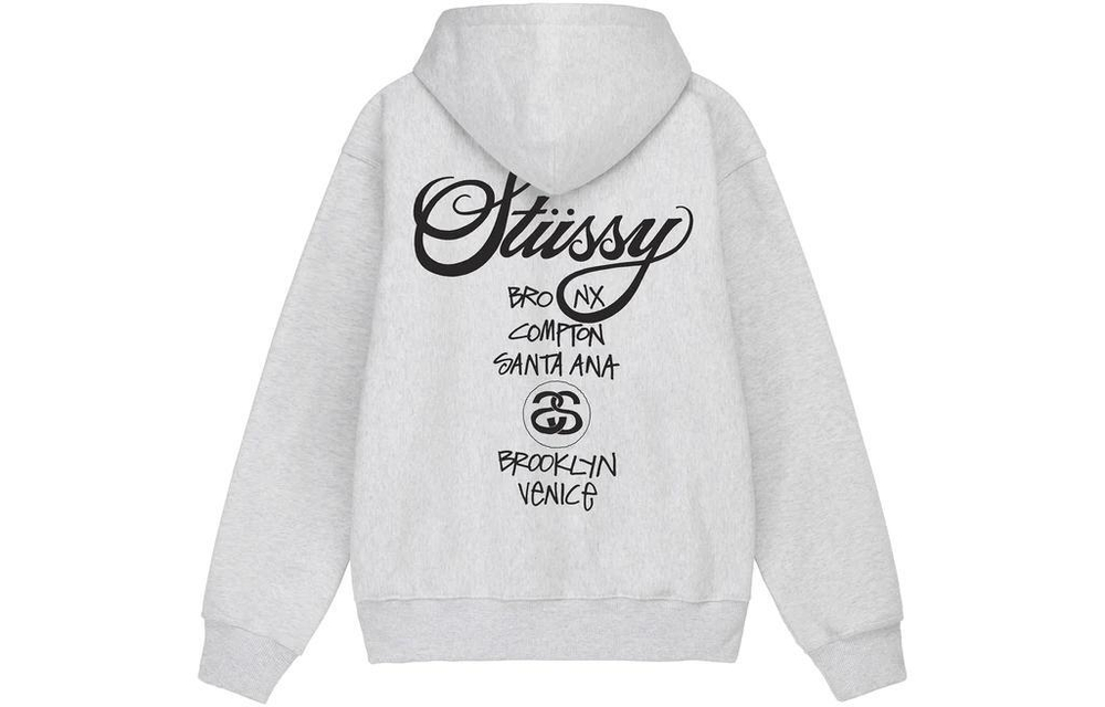 Худи Stussy World Tour Zip Hoodie, 3973713