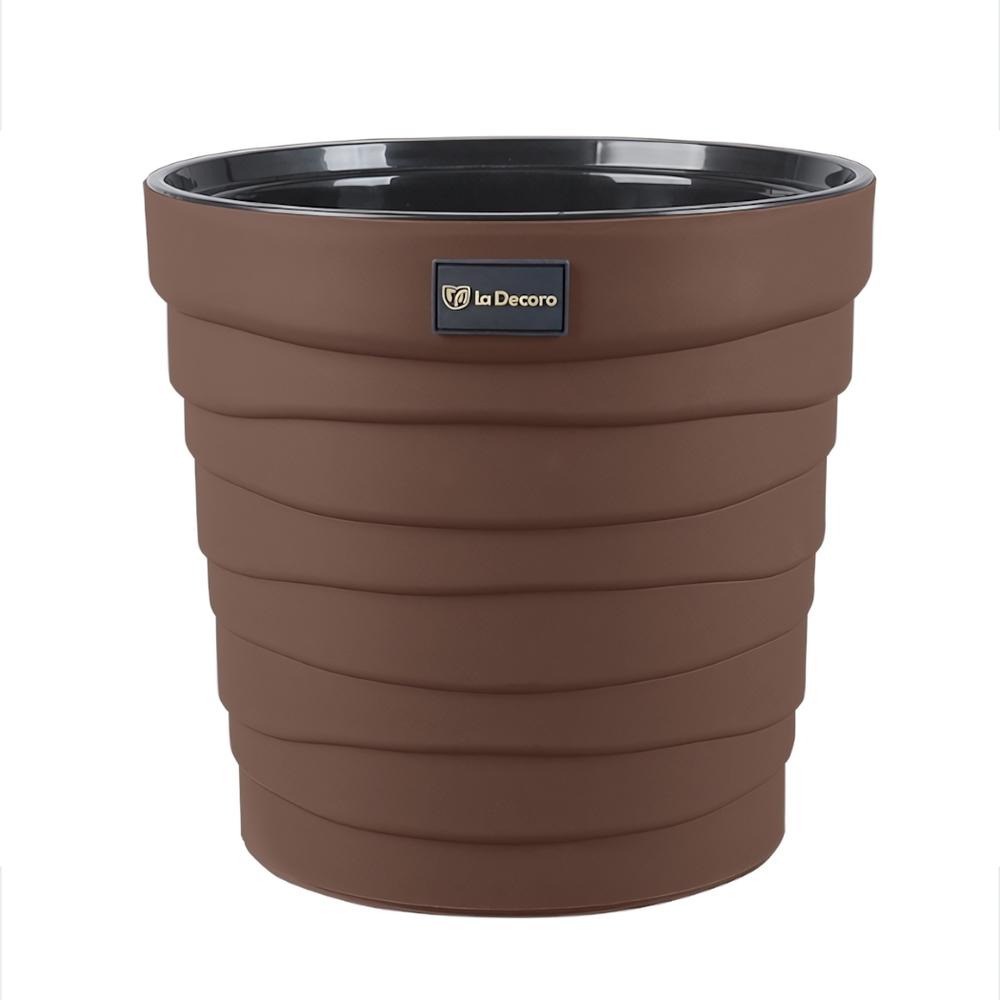 Кашпо "Бархан" со вставкой (7,5л) Цв. Мокачино