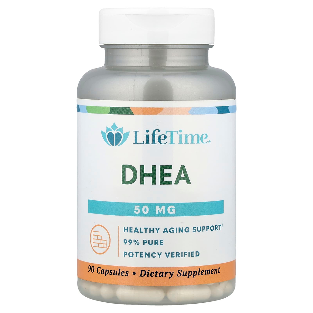LifeTime Vitamins, ДГЭА, 90 капсул (25 мг в каждой капсуле)