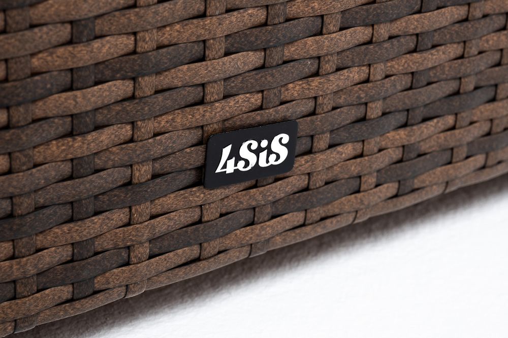 "Лунго" кашпо для цветов большое плетеное из искусственного ротанга, цвет коричневый