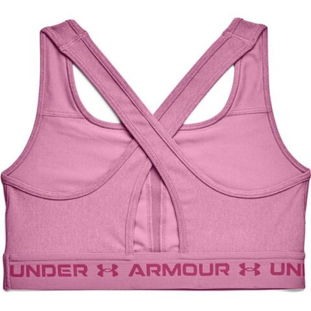 Теннисный бюстгальтер Under Armour Crossback Mid Heather Bra - planet pink/pink