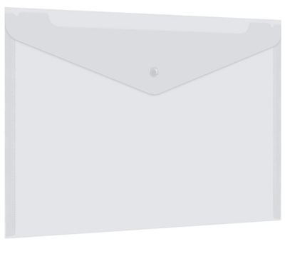 Папка-конверт с кнопкой А4 "Universal" 0,15мм. до 100л. прозрачная (BRAUBERG)