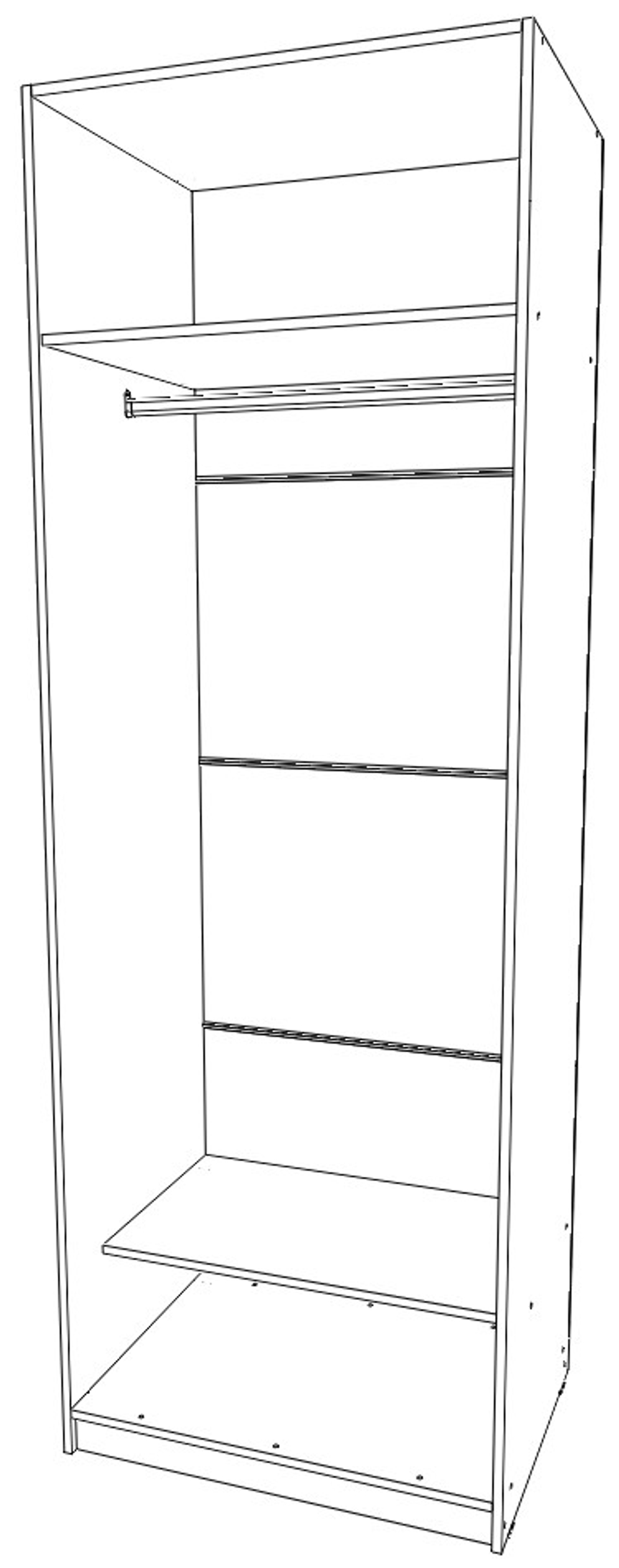 Шкаф двухстворчатый 600×800×2300 Вектор