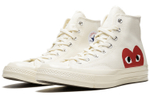 CDG x Converse Chuck Taylor All Star1970s hi Rei Kawakubo love joint non-slip wear-resistant balanced high-top canvas shoes for men and women the same style white and red