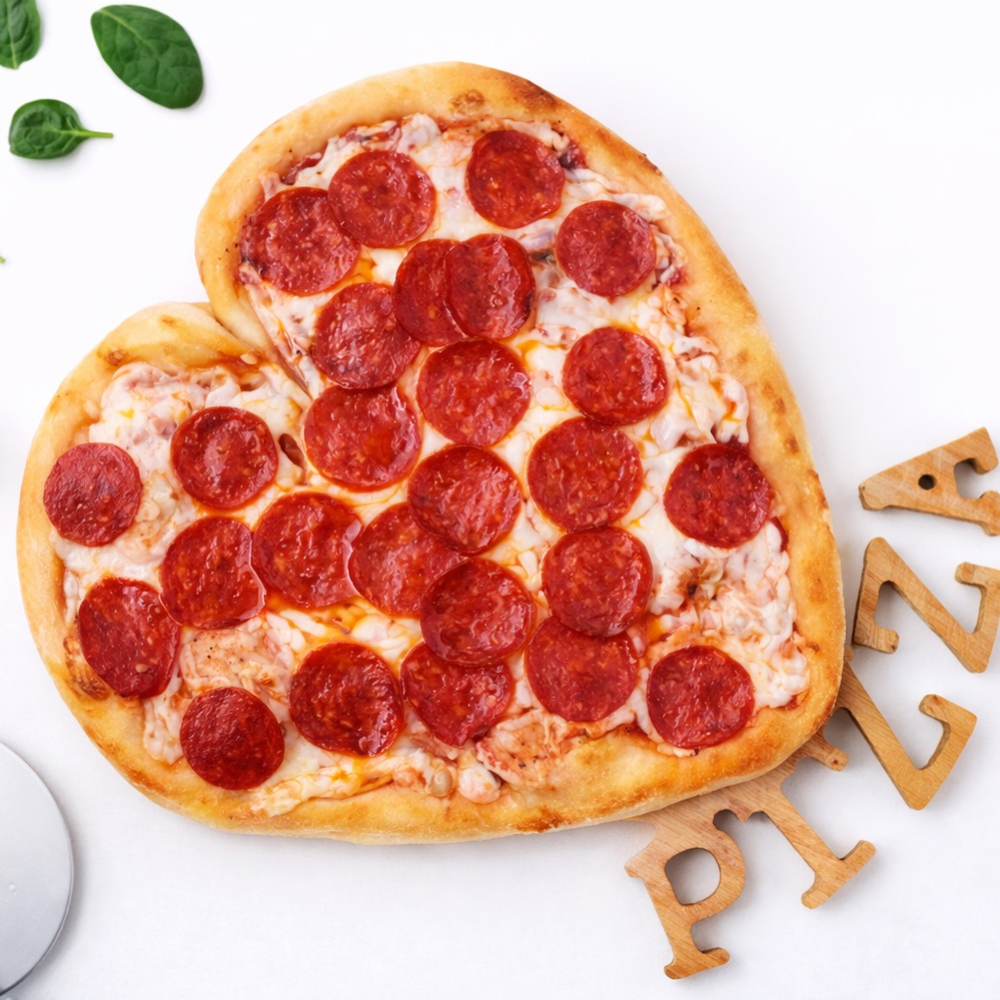 Пицца в форме сердца