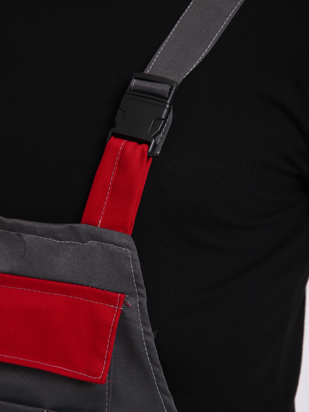 Полукомбинезон рабочий Гигант серый на лямках молния