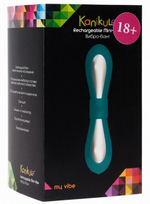 Небольшой вибратор на подзарядке My Vibe , 5 режимов (12,5 см , бирюзовый, серебряный ) (Цвет: бирюзовый, серебряный)