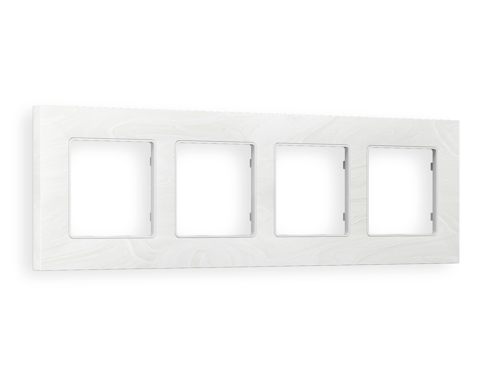AF930104 Рамка ALFA Grand (Белый мрамор) 4-ая
