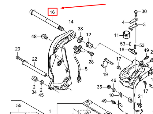 50381-ZVL-020 SHAFT, TILTING