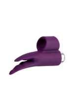 Вибронасадка на палец Tessy для прелюдий фиолетовая 9,5 см