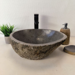 Раковина из речного камня RS-66019 45х38х15 из натурального камня
