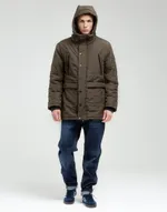 Куртка We Don’t Care Long Puffer Jacket Olive
