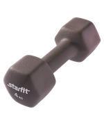 Гантель неопреновая STARFIT DB-201 4,0 кг темно-серый пара