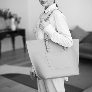 Сумка Shopper Vintage из кожи теленка, цвета оливы