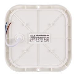 ULW-Q229 18W-6500K IP65 WHITE Светильник светодиодный влагозащищенный. Квадрат. Дневной свет 6500K. 155×155×37мм. Корпус белый. ТМ Volpe