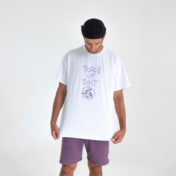 Футболка Popandopalaz Peace of Shit Белая - фото 3