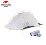 Палатка Naturehike Cloud Up-Wing Si 2-местная, алюминиевый каркас, серо-синяя, артикул NH19ZP083-2-2WDGRBL