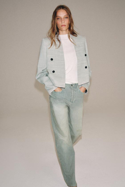 ZARA ДЖИНСЫ ZW COLLECTION ПРЯМОГО КРОЯ В ПОЛОСКУ С НИЗКОЙ ПОСАДКОЙ, ПОЛОСКИ