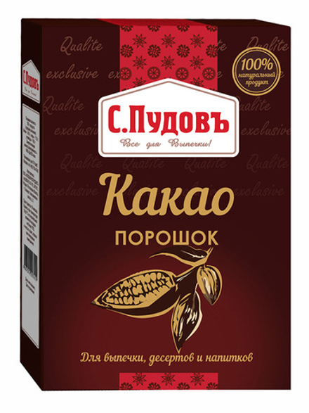 Какао порошок, 70 граммов, С. Пудовъ