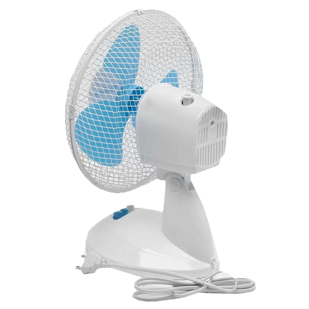 Вентилятор настольный SA-13B, белый с голубым