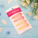 Зажимы для волос «Collection School», принт русалка, 5,2*1,7см, уп.4шт