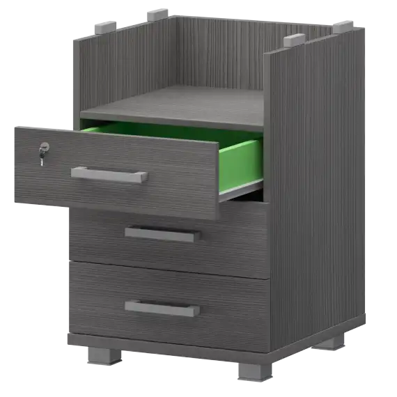 Корпус тумбы приставной  НТ-320 438x444x725 Аргентум