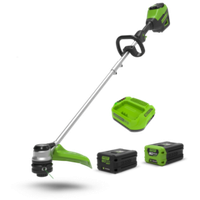 Аккумуляторный триммер Greenworks GD60LTК4, 60v, 40 см, (2108307U2B), с аккумулятором 2 А·ч ; 4 А·ч и зарядным устройством