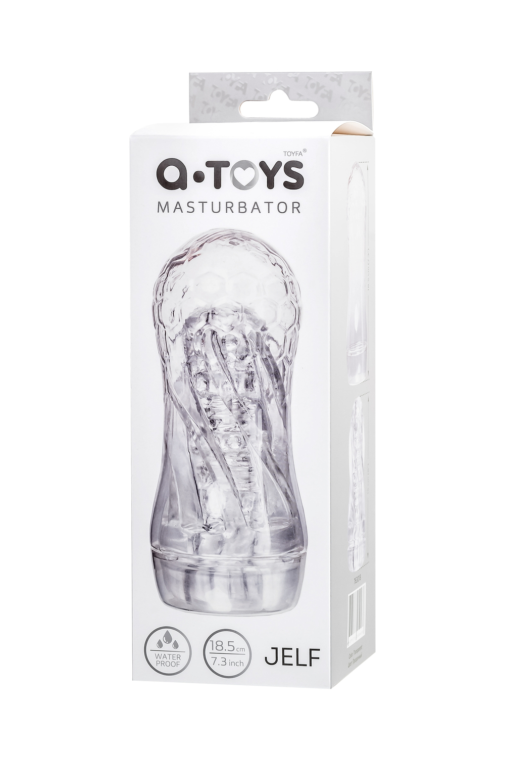 Мастурбатор A-Toys by TOYFA Jelf, ABS пластик, прозрачный, 18,5 см