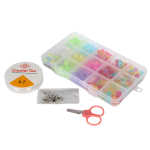 Набор украшений для девочек, в наборе бусины, браслет 10х17 см, коробка с-31058