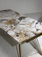 Стол М-City DISAUR Асерра-1 (Acerra-1) 160 Гранд Жаде (Gloss Grand Jade, керамика, Шампань